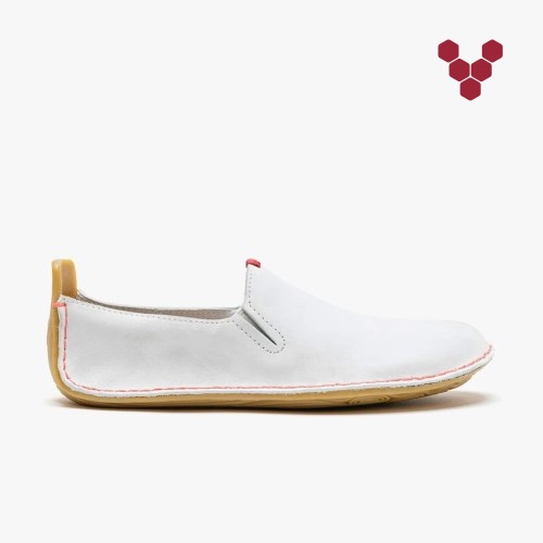 Vivobarefoot Ababa II Womens Slip On Shoes White UK LFDJ